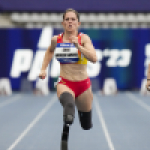 Sara Andrés, medalla de plata 100 m. T64
