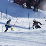 Imagen de Jon Santacana y Miguel Galindo, en el eslalon de los Juegos Paralímpicos de Pyeongchang 2018.