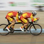 El tándem Ignacio Ávila-Joan Font, con la selección española en el Mundial de Ciclismo en Pista de Apeldoorn 2019.