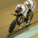 El tándem Ignacio Ávila-Joan Font, con la selección española en el Mundial de Ciclismo en Pista de Apeldoorn 2019.