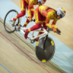 El tándem Ginesa López-Mayalen Noriega con la selección española en el Mundial de Ciclismo en Pista de Apeldoorn 2019.