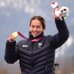 Audrey Pascual con la medalla de oro de la combinada, Milán Cortina 2026