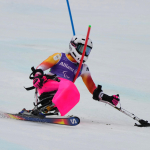 Audrey Pascual en la 2ª manga del slalom, medalla de bronce en Milán Cortina 2026