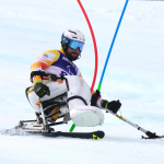 Javier Marcos en la 2ª manga de slalom, Milán Cortina 2026