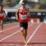 Gerard Descarrega, en los 400 metros (clase T12) del Mundial de Lyon 2013.