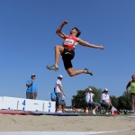 Xavi Porras gana la medalla de bronce en el salto de longitud (clase T12) del Mundial de Lyon 2013.
