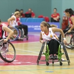 Lourdes Ortega, durante el partido España-Turquía del Europeo BSR 2015.