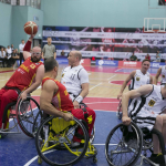 Asier García, durante el partido España-Alemania del Europeo BSR 2015.