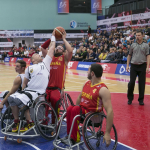 Asier García, durante el España-Alemania del Europeo BSR 2015.