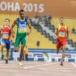 Deliber Rodríguez consigue la medalla de bronce en la prueba de los 400 metros T20 en el Mundial de Atletismo de Doha 2015.