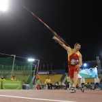 Héctor Cabrera, en la prueba de Lanzamiento de Jabalina T12 del Mundial de Atletismo Doha 2015.