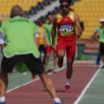 Martín Parejo, en la prueba de salto de longitud T11 en el Mundial de Atletismo Doha 2015.