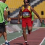 Xavi Porras, en uno de sus intentos en la prueba de salto de longitud T11 del Mundial de Atletismo Doha 2015.