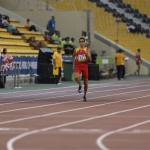 Joan Munar, durante la prueba de 200 metros T12 del Mundial de Atletismo Doha 2015.