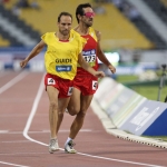 Manuel Garnica, durante la prueba de 800 metros T11 en el Mundial Atletismo Doha 2015.