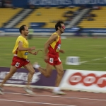 Manuel Garnica, durante la prueba de los 800 metros T11 del Mundial de Atletismo Doha 2015.