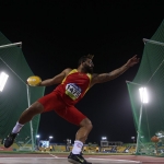 Kim López, plata en lanzamiento de disco T12 del Mundial de Atletismo Doha 2015.