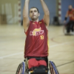 Agustín Alejos, durante una concentración y entrenamiento con la selección española de baloncesto en silla.