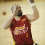Bernabé Costas, durante una concentración y entrenamiento con la selección española de baloncesto en silla.