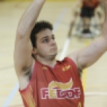 Daniel Stix, durante una concentración y entrenamiento con la selección española de baloncesto en silla.