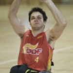 Dani Stix, durante una concentración y entrenamiento con la selección española de baloncesto en silla.