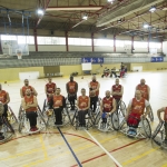 Selección española de baloncesto en silla de ruedas, durante una concentración en marzo de 2016.