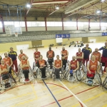 Selección española de baloncesto en silla de ruedas, durante una concentración en marzo de 2016.