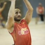 Pablo Zarzuela, durante una concentración y entrenamiento con la selección española de baloncesto en silla.