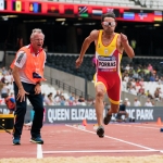 Xavi Porras participa en salto de longitud en el Campeonato del Mundo de Atletismo Paralímpico de Londres.