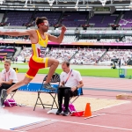 Xavi Porras participa en salto de longitud en el Campeonato del Mundo de Atletismo Paralímpico de Londres.