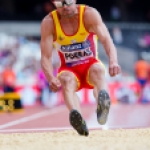 Xavi Porras participa en salto de longitud en el Campeonato del Mundo de Atletismo Paralímpico de Londres.