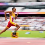 Fernando Batista en las series clasificatorias de 400 metros T20 en el Mundial de Londres 2017.