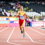 José Luis Fernández Taular, durante la final de los 400 metros T12 en el Mundial de Atletismo Paralímpico de Londres.