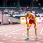 José Luis Fernández Taular, tras la final de los 400 metros T12 en el Mundial de Atletismo Paralímpico de Londres.