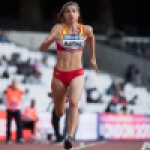 Sara Martínez, medalla de plata en salto de longitud T12 en el Campeonato del Mundo de Atletismo Paralímpico Londres 2017.