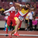 Kim López, medalla de plata en lanzamiento de peso F12 en el Mundial de Atletismo Paralímpico Londres 2017.