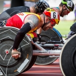 Rafael Botello, en las series de 5.000 metros T54 en el Mundial de Atletismo Paralímpico Londres 2017.