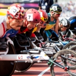 Rafael Botello, en las series de 5.000 metros T54 en el Mundial de Atletismo Paralímpico Londres 2017.