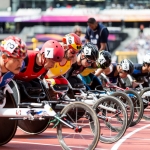 Rafael Botello, en las series de 5.000 metros T54 del Mundial de Atletismo Paralímpico Londres 2017.