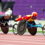 Jordi Madera, en las series de 5.000 metros T54 en el Mundial de Atletismo Paralímpico Londres 2017.