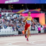 Joan Munar, en la prueba del relevo 4x100 T11-T13 Campeonato del Mundo de Atletismo Paralímpico Londres 2017