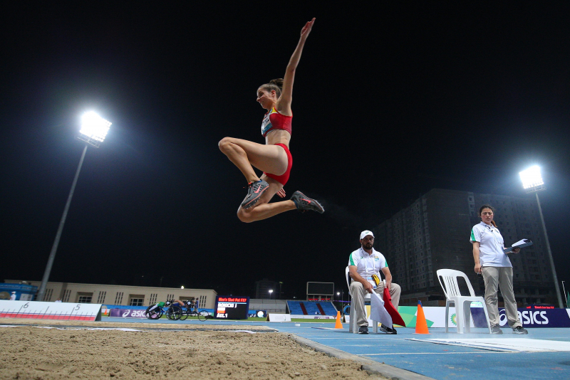 Sara Martínez, en su mejor salto del concurso