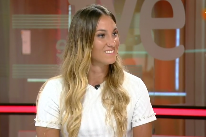 Sarai Gascón, durante su entrevista en Teledeporte