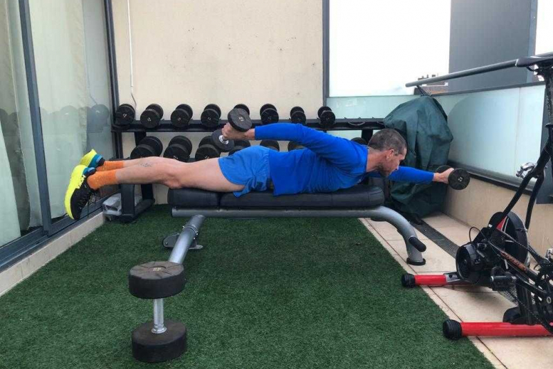 Un deportista paralímpico, durante un entrenamiento