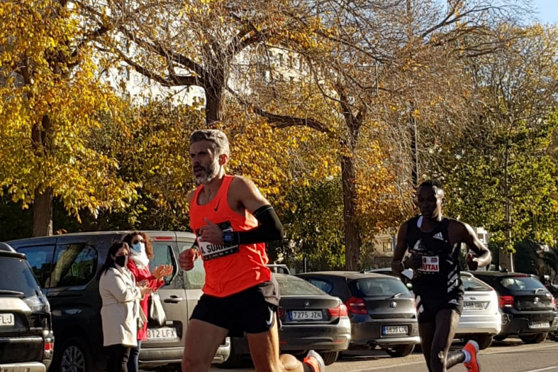 Alberto Suárez en el Maratón de Valencia
