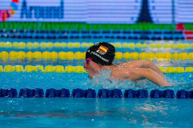 Marta Fernández, durante una prueba del Campeonato de Europa