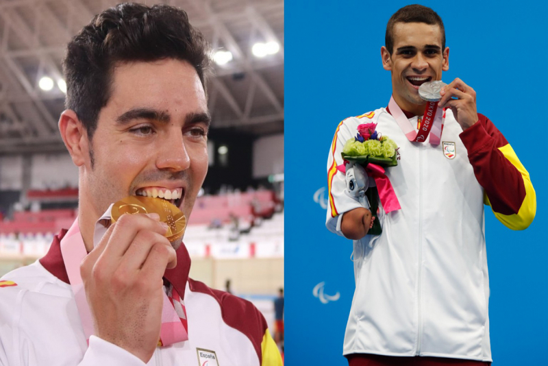 Alfonso Cabello y Óscar Salguero con sus respectivas medallas