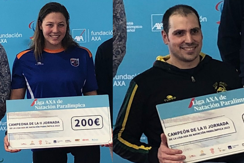 Nuria y Toni, en el podio de ganadores