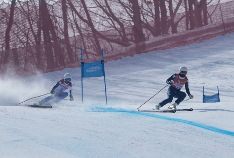 Imagen de Jon Santacana y Miguel Galindo, cuartos en la prueba de descenso de los Juegos Paralímpicos de Pyeongchang 2018.