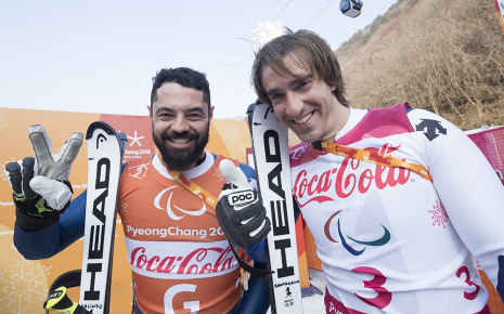 Imagen de Jon Santacana y Miguel Galindo ganan la medalla de plata en la prueba supercombinada de los Juegos Paralímpicos de Pyeongchang 2018.